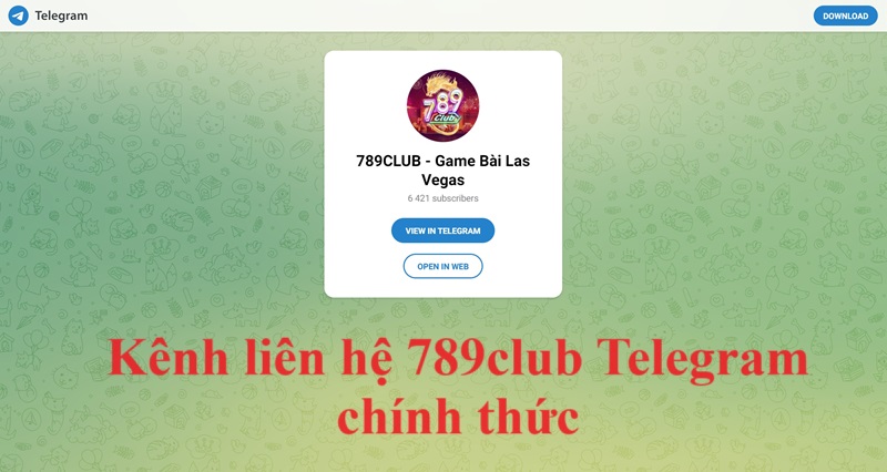 Liên hệ 789club qua Telegram